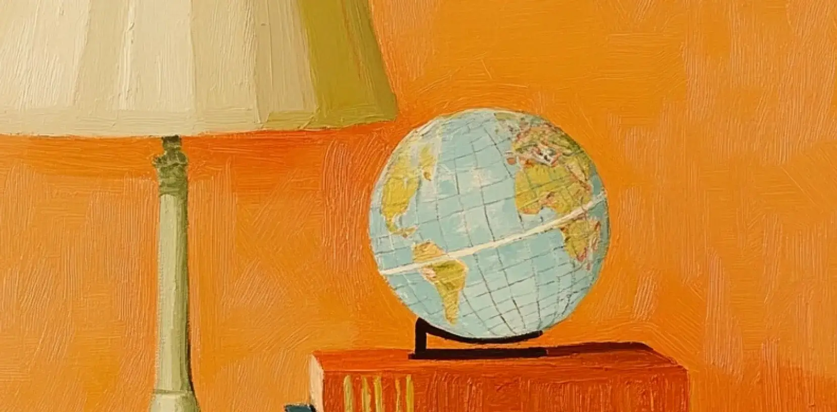 Lamp and Globe Illustration